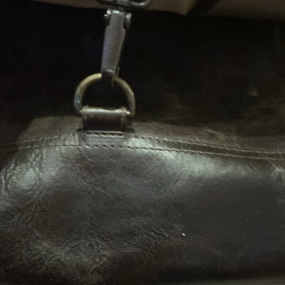 Banana Republic Black Leather Messenger Bag - Picture 4 of 12